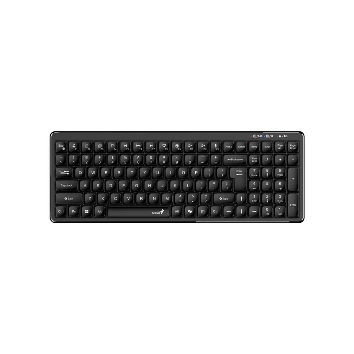 Teclado Genius LuxeMate Q7100 AI SP Black BT+2.4GHZ,KB